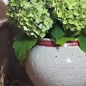 large pale grey moon jar