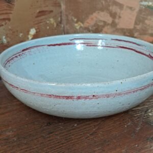 medium, duck egg glazed salad bowl