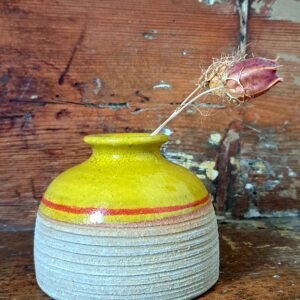 yellow bud vases